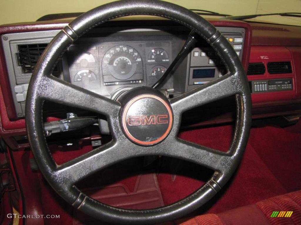 1990 GMC Sierra 1500 Regular Cab Red Steering Wheel Photo #38478611