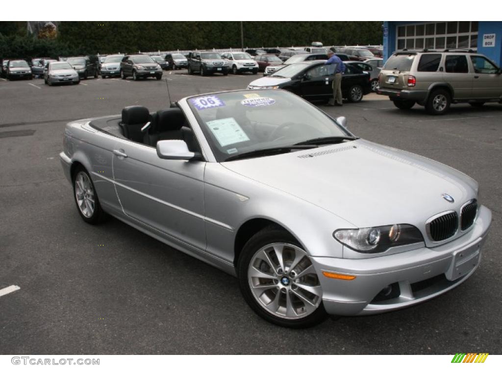 2006 3 Series 330i Convertible - Titanium Silver Metallic / Black photo #3