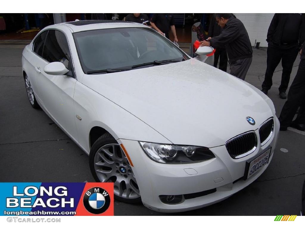 2008 3 Series 328i Coupe - Alpine White / Black photo #1