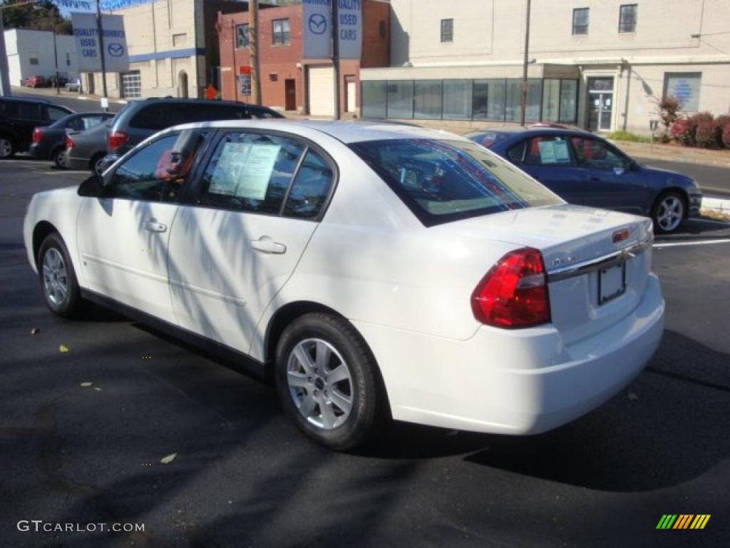 2007 Malibu LS Sedan - White / Cashmere Beige photo #3