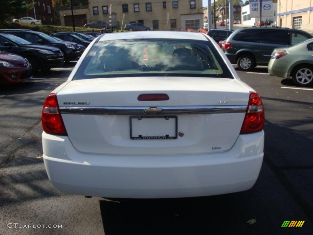2007 Malibu LS Sedan - White / Cashmere Beige photo #4