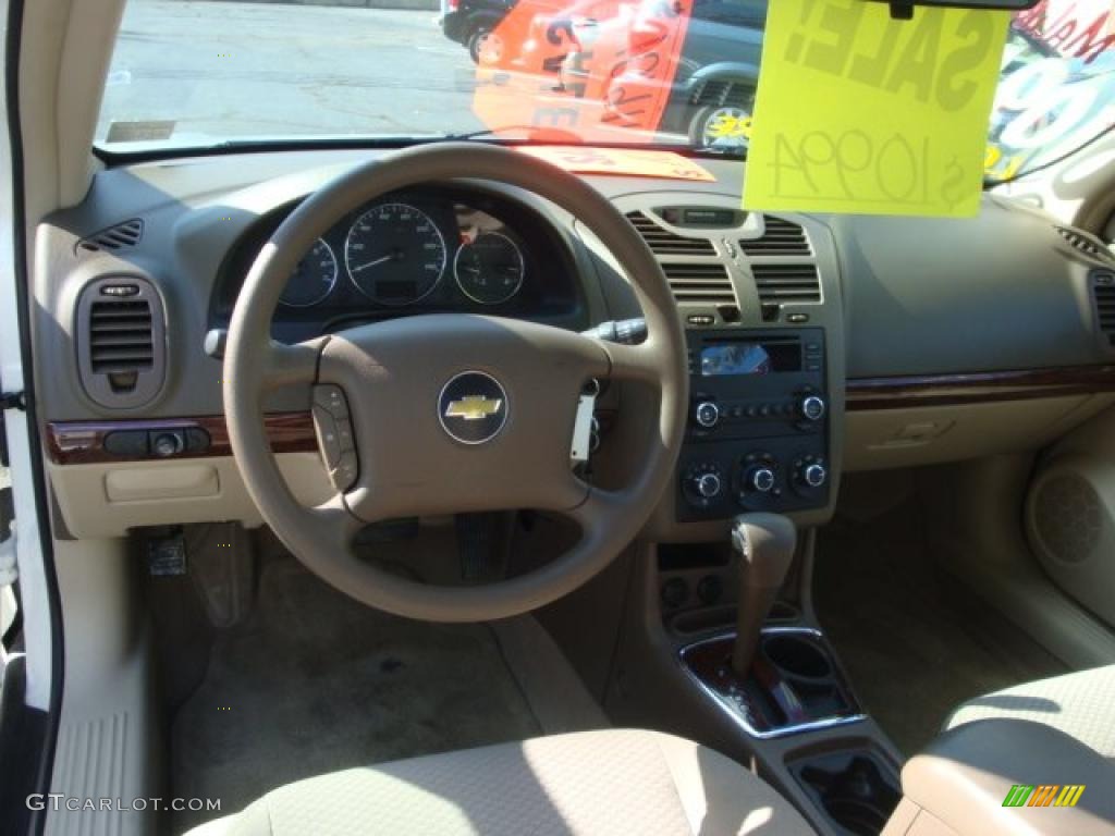 2007 Malibu LS Sedan - White / Cashmere Beige photo #13