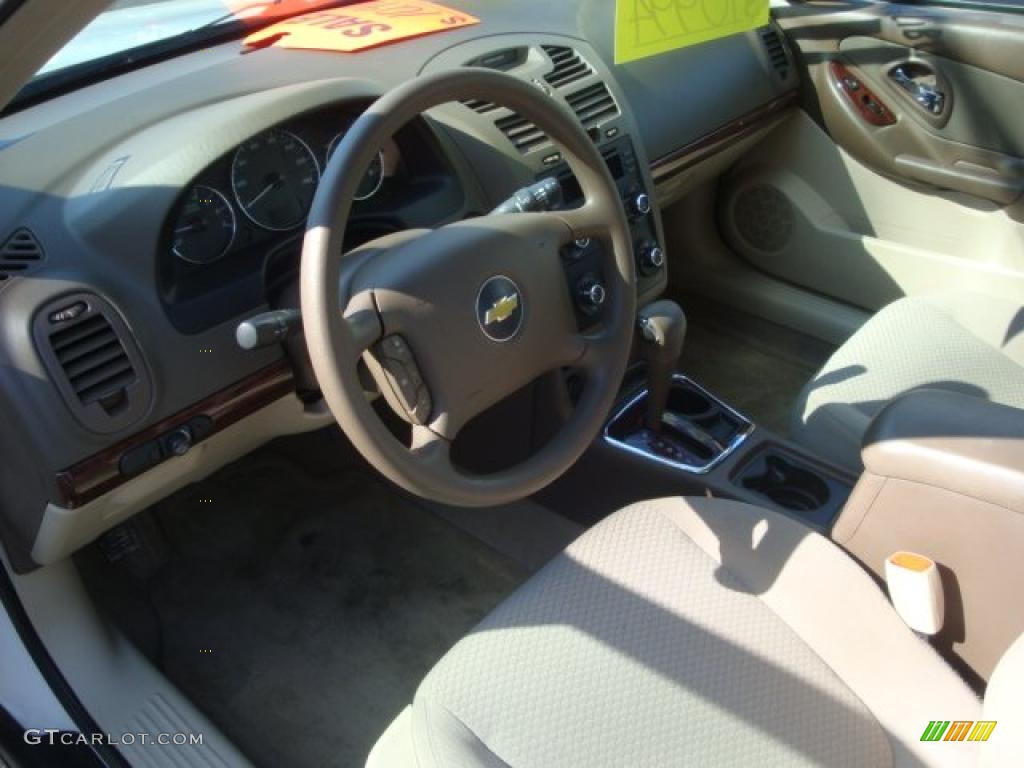 2007 Malibu LS Sedan - White / Cashmere Beige photo #16