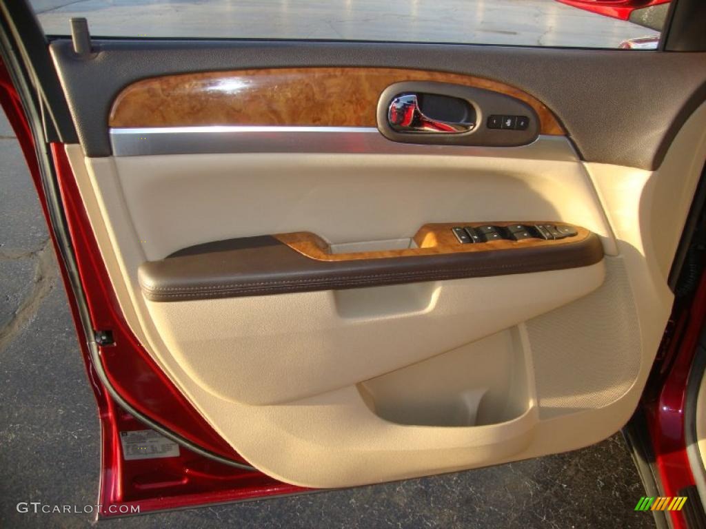 2008 Enclave CXL AWD - Red Jewel / Cashmere/Cocoa photo #14
