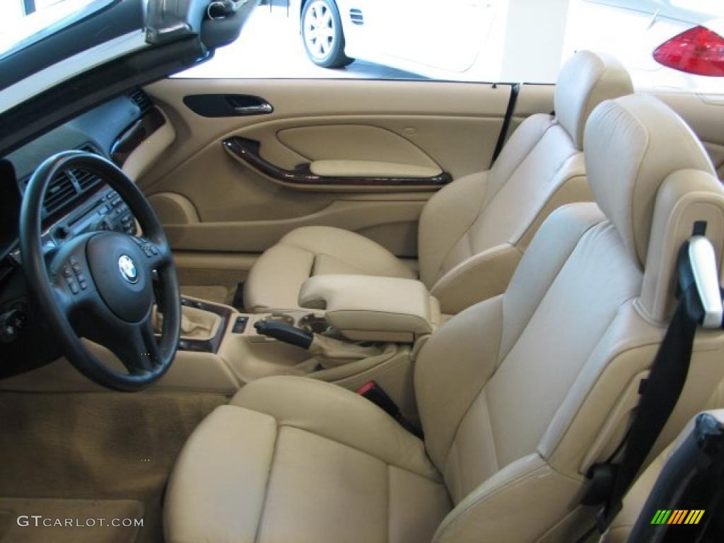 Sand Interior 2003 BMW 3 Series 325i Convertible Photo #38486027