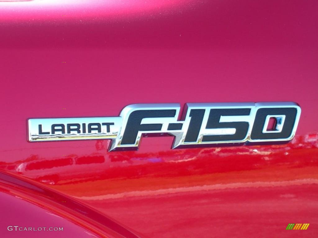 2010 F150 Lariat SuperCab - Red Candy Metallic / Tan photo #4
