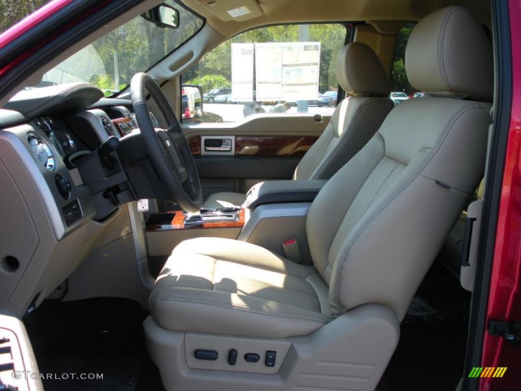 2010 F150 Lariat SuperCab - Red Candy Metallic / Tan photo #5