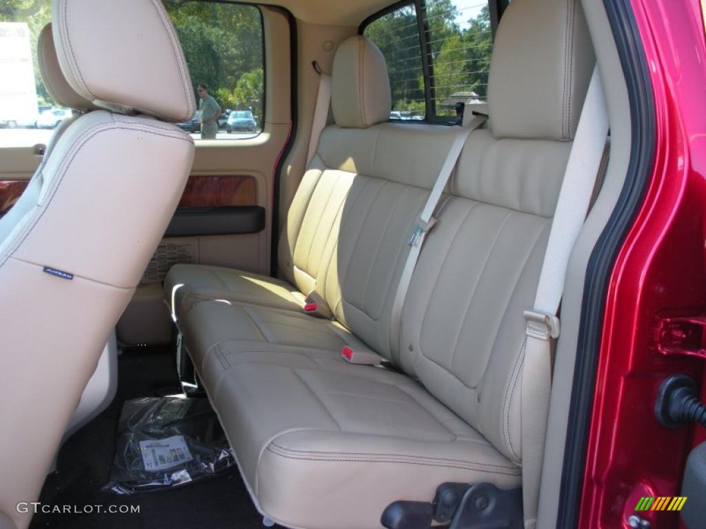2010 F150 Lariat SuperCab - Red Candy Metallic / Tan photo #6