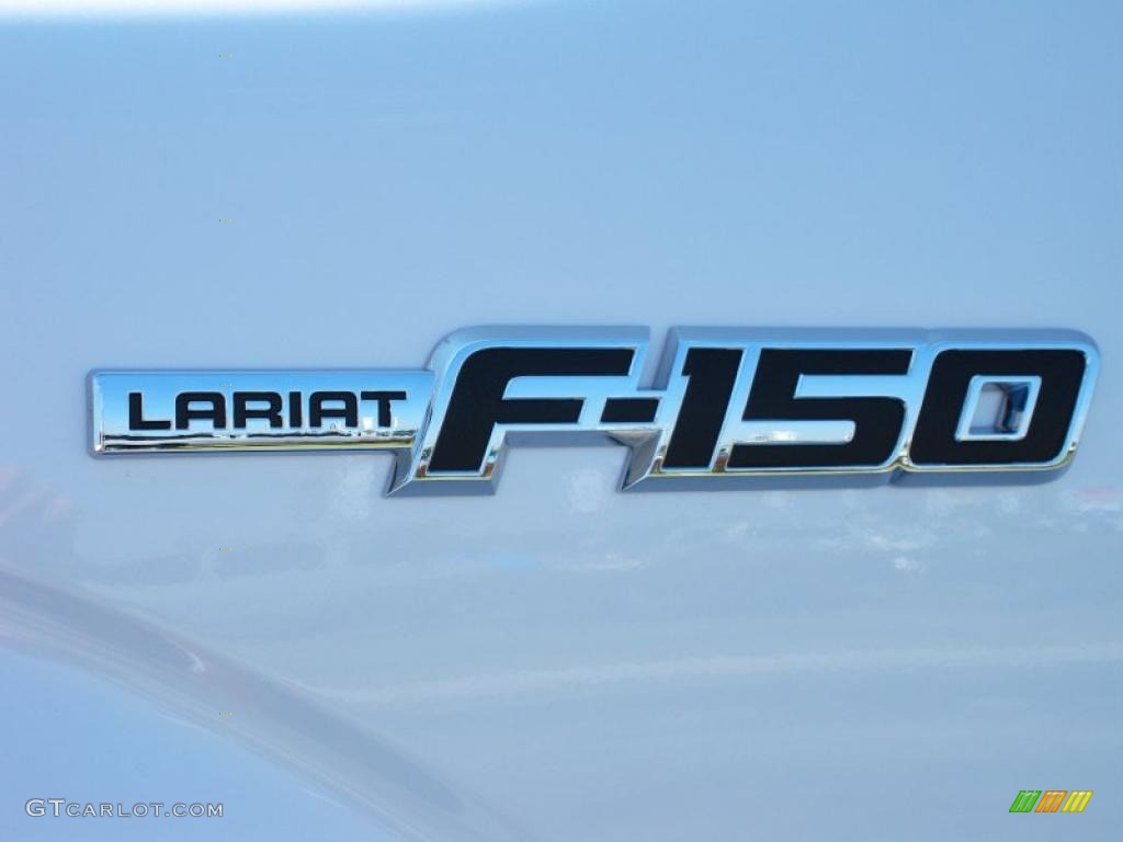 2010 F150 Lariat SuperCab - White Platinum Metallic Tri Coat / Black photo #4