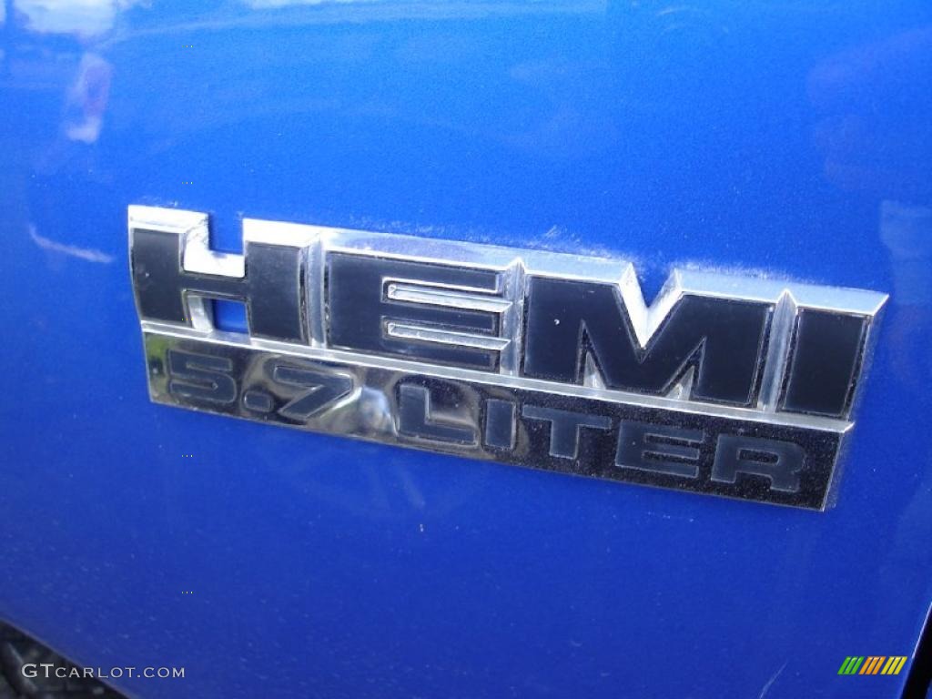 2008 Ram 1500 Big Horn Edition Quad Cab 4x4 - Electric Blue Pearl / Medium Slate Gray photo #30
