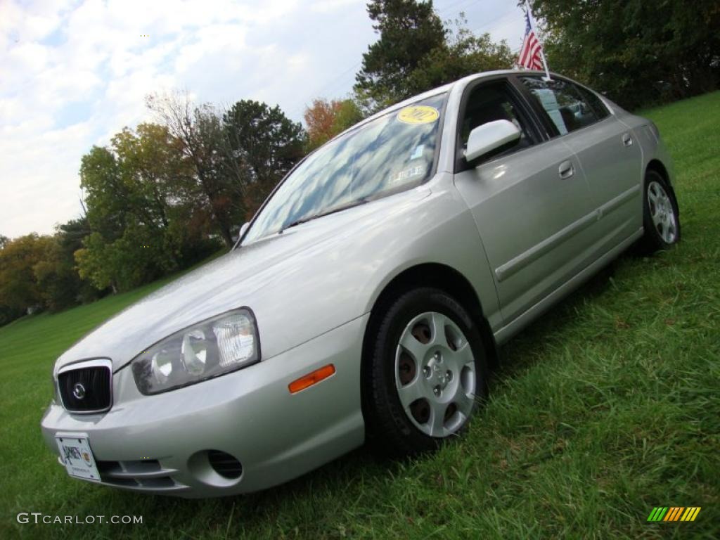 2002 Elantra GLS Sedan - Silver Pewter / Gray photo #1