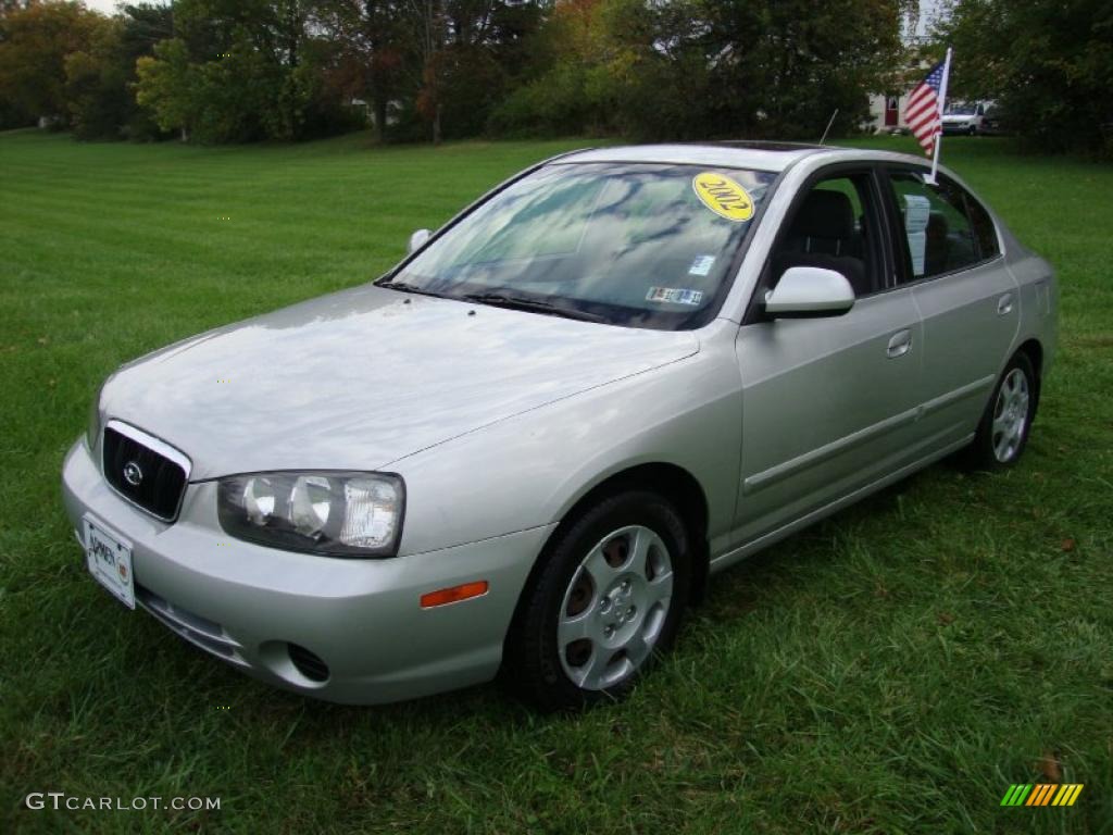 2002 Elantra GLS Sedan - Silver Pewter / Gray photo #2