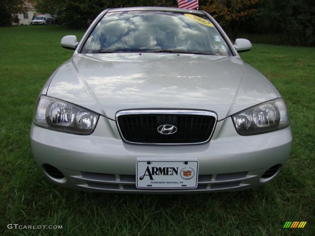 2002 Elantra GLS Sedan - Silver Pewter / Gray photo #3
