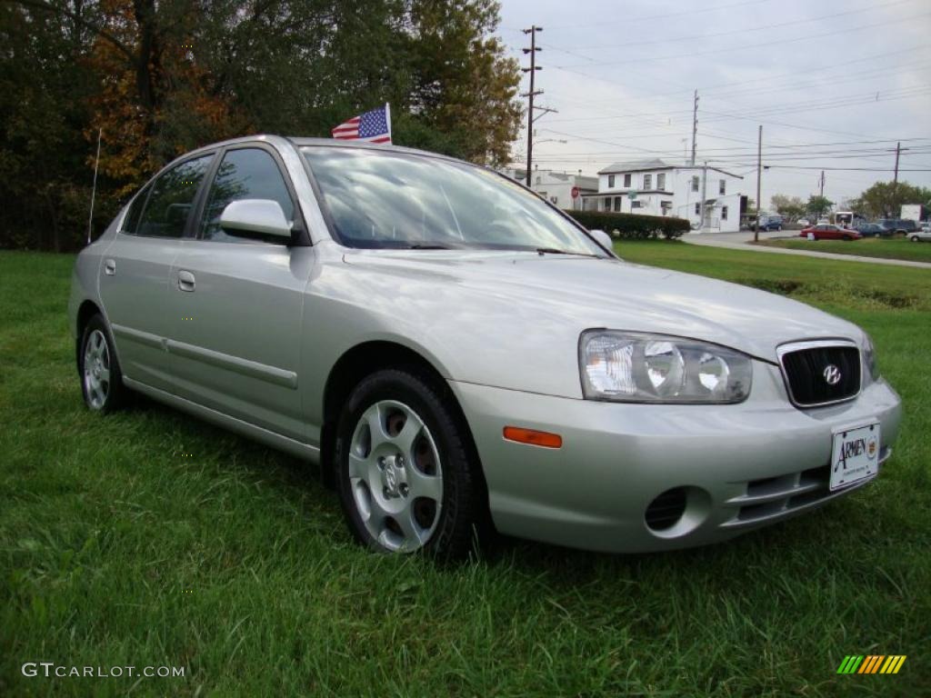 2002 Elantra GLS Sedan - Silver Pewter / Gray photo #5