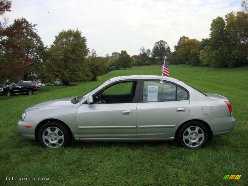2002 Elantra GLS Sedan - Silver Pewter / Gray photo #10
