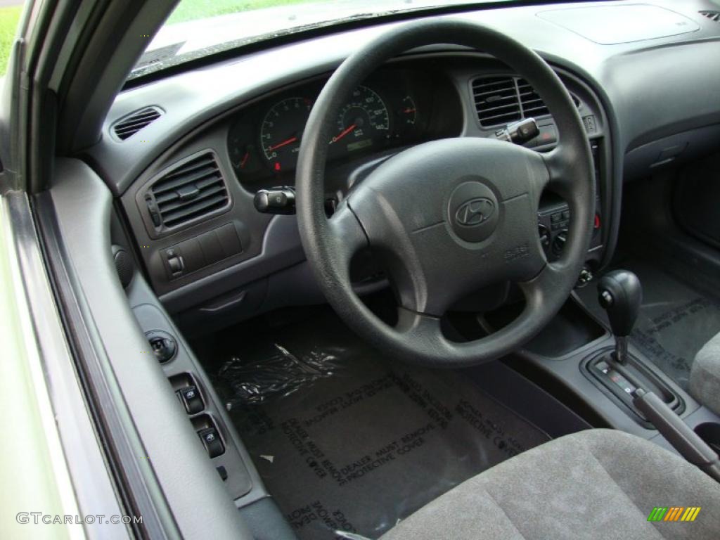 2002 Elantra GLS Sedan - Silver Pewter / Gray photo #11