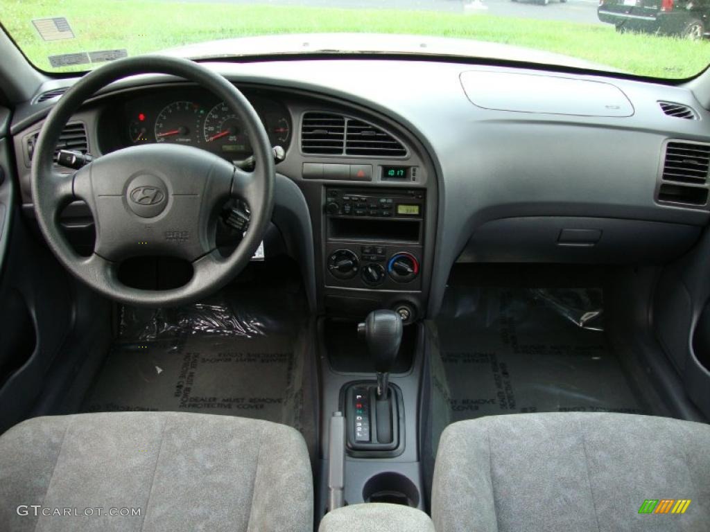 2002 Elantra GLS Sedan - Silver Pewter / Gray photo #25