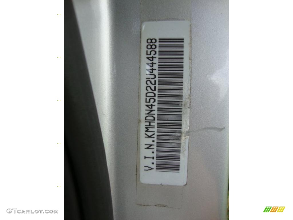 2002 Elantra GLS Sedan - Silver Pewter / Gray photo #36