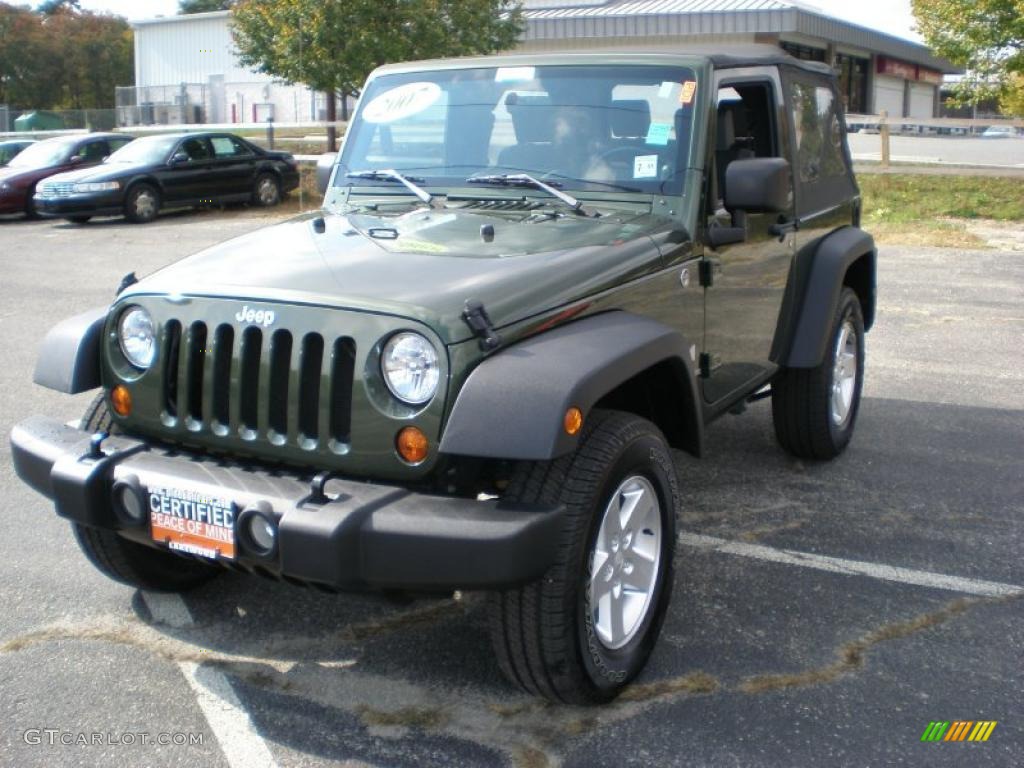 2007 Wrangler X 4x4 - Jeep Green Metallic / Dark Slate Gray/Medium Slate Gray photo #1
