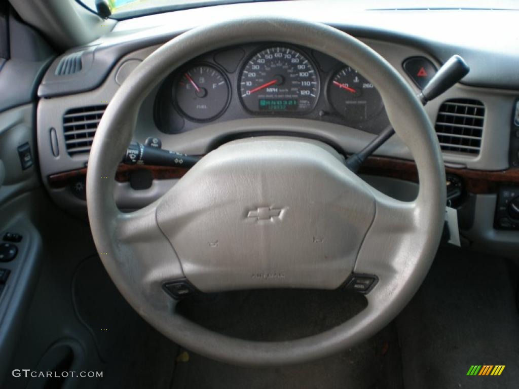 2002 Chevrolet Impala Standard Impala Model Medium Gray Steering Wheel Photo #38493531