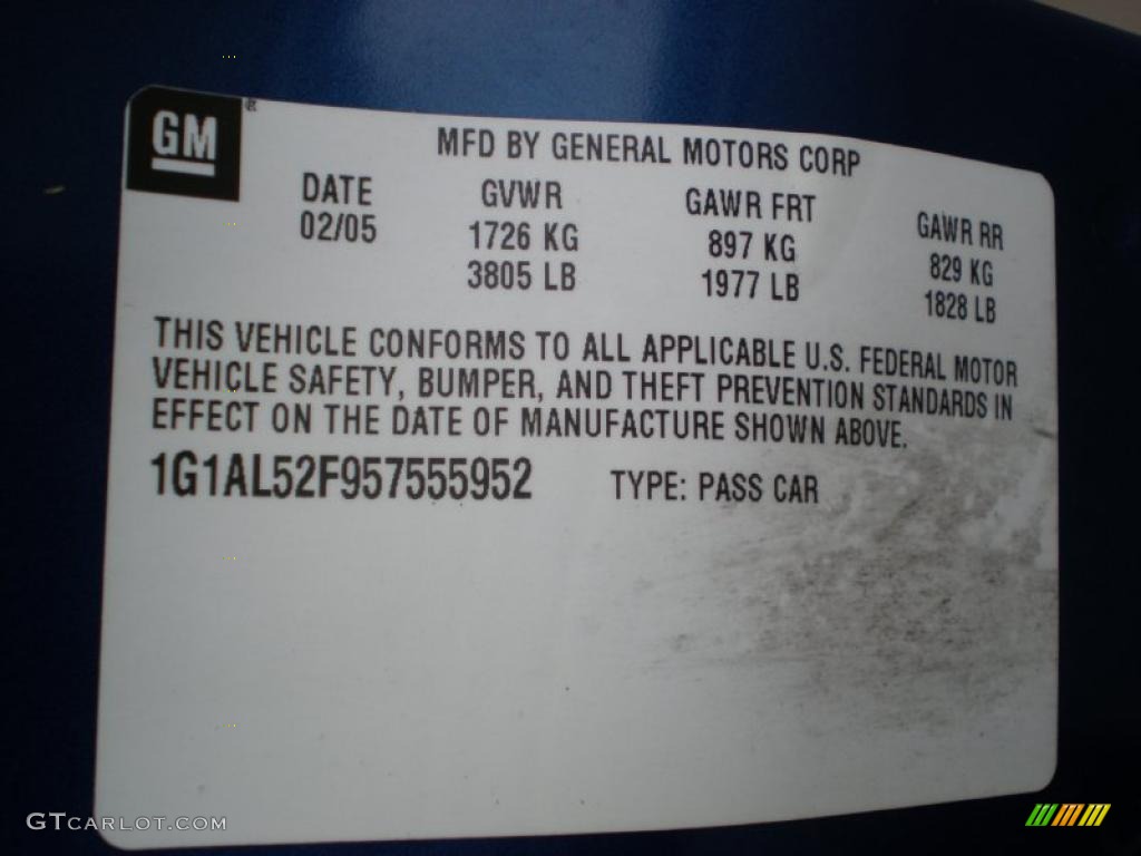 2005 Cobalt LS Sedan - Arrival Blue Metallic / Gray photo #14