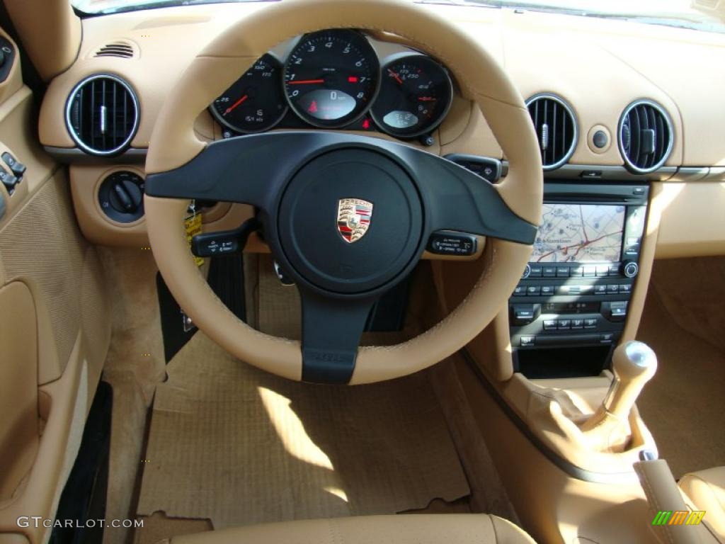 2011 Porsche Cayman Standard Cayman Model Sand Beige Steering Wheel Photo #38496283