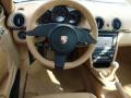 2011 Porsche Cayman Sand Beige Interior Steering Wheel Photo