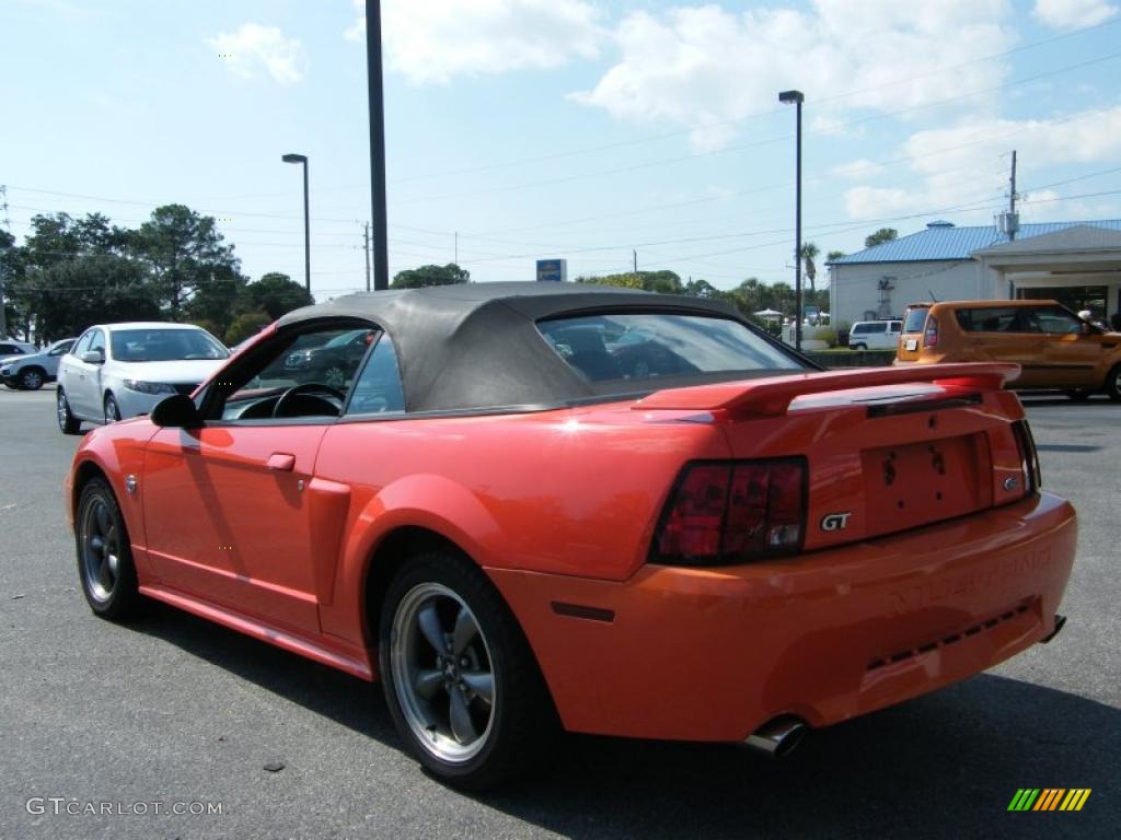 2004 Mustang GT Convertible - Competition Orange / Dark Charcoal photo #3