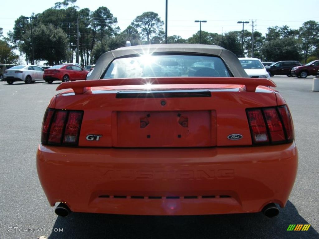 2004 Mustang GT Convertible - Competition Orange / Dark Charcoal photo #4