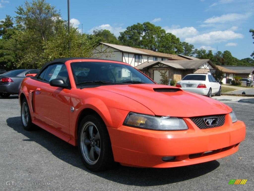 Competition Orange 2004 Ford Mustang GT Convertible Exterior Photo #38497303