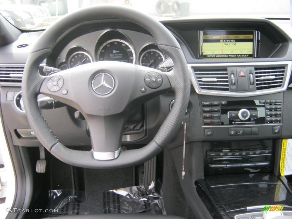 2011 Mercedes-Benz E 350 Sedan Black Steering Wheel Photo #38498995