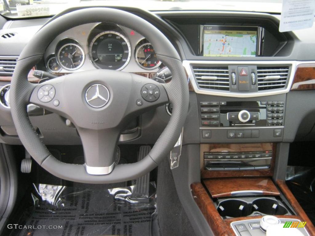 Ash/Black Interior 2011 Mercedes-Benz E 350 Sedan Photo #38499463