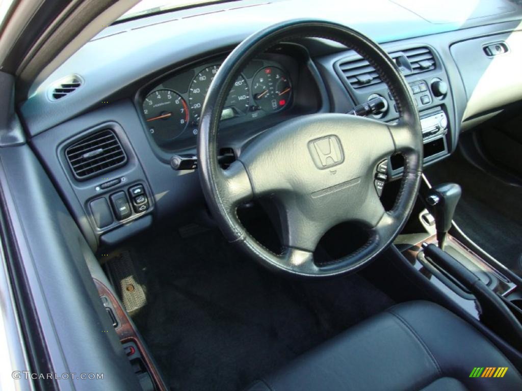 2000 Honda Accord EX-L Coupe Charcoal Steering Wheel Photo #38499599