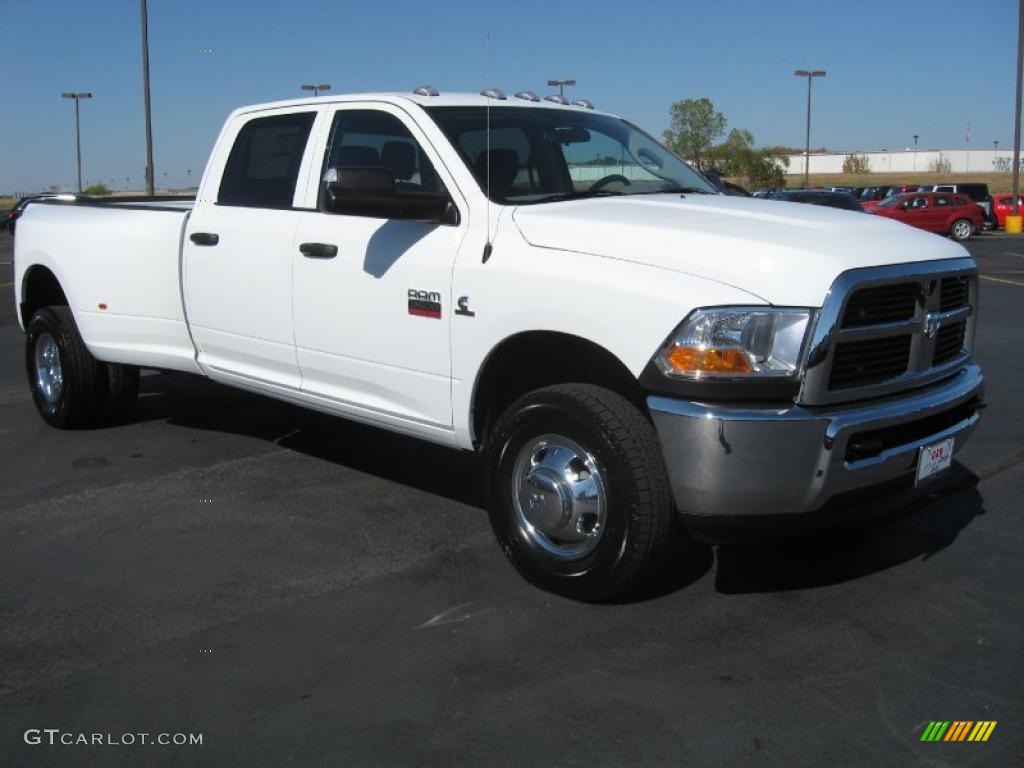 Bright White 2011 Dodge Ram 3500 HD ST Crew Cab 4x4 Dually Exterior Photo #38499939