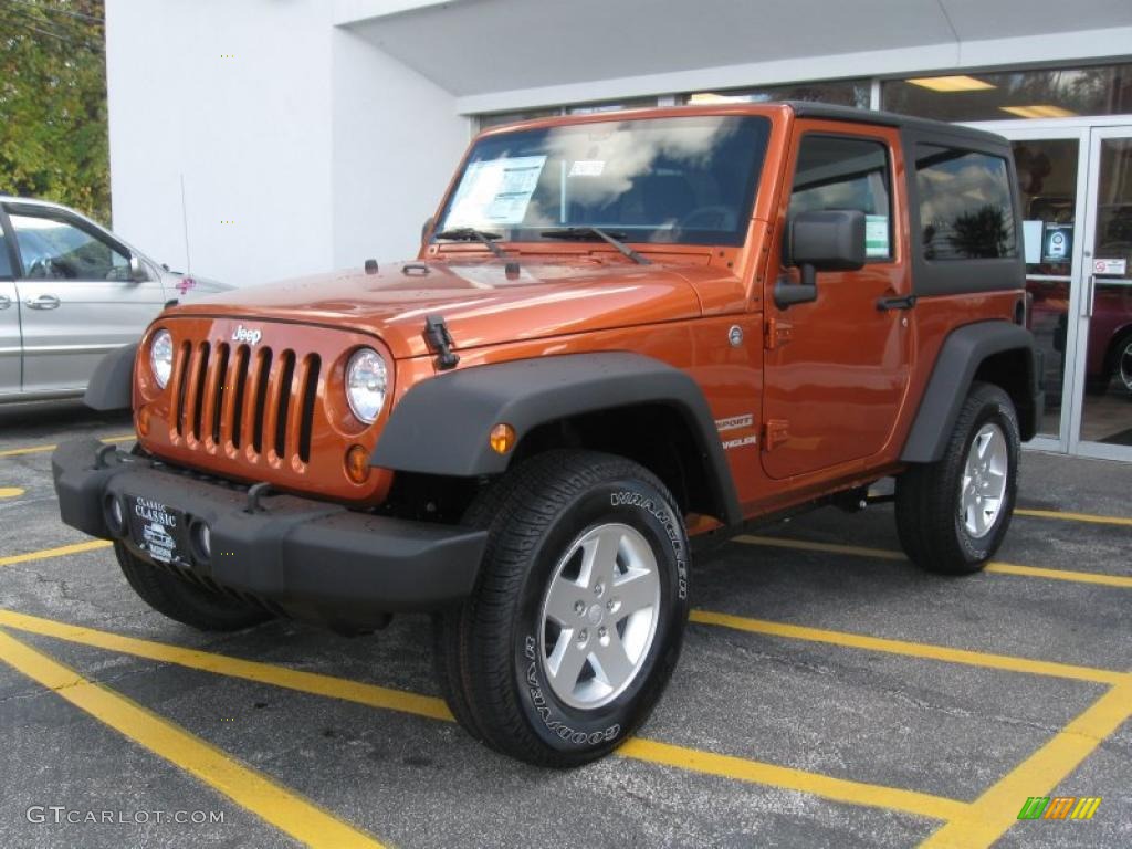 2011 Wrangler Sport S 4x4 - Mango Tango Pearl / Black photo #1