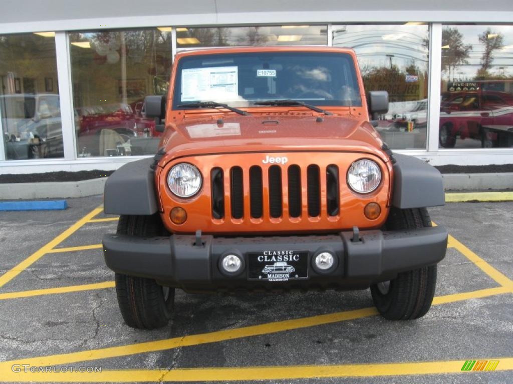 2011 Wrangler Sport S 4x4 - Mango Tango Pearl / Black photo #2