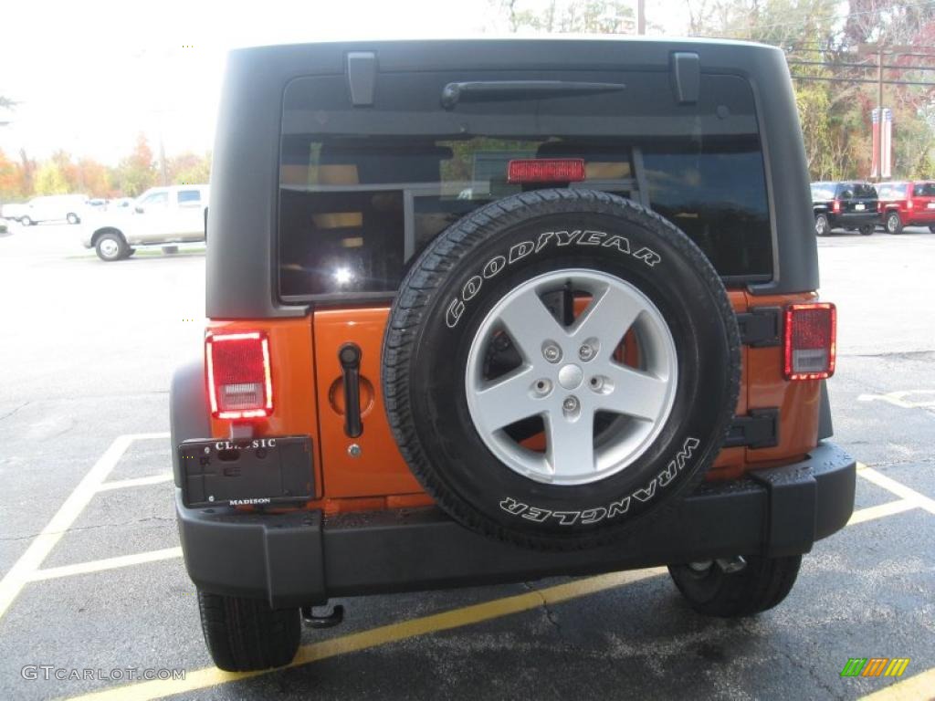 2011 Wrangler Sport S 4x4 - Mango Tango Pearl / Black photo #4
