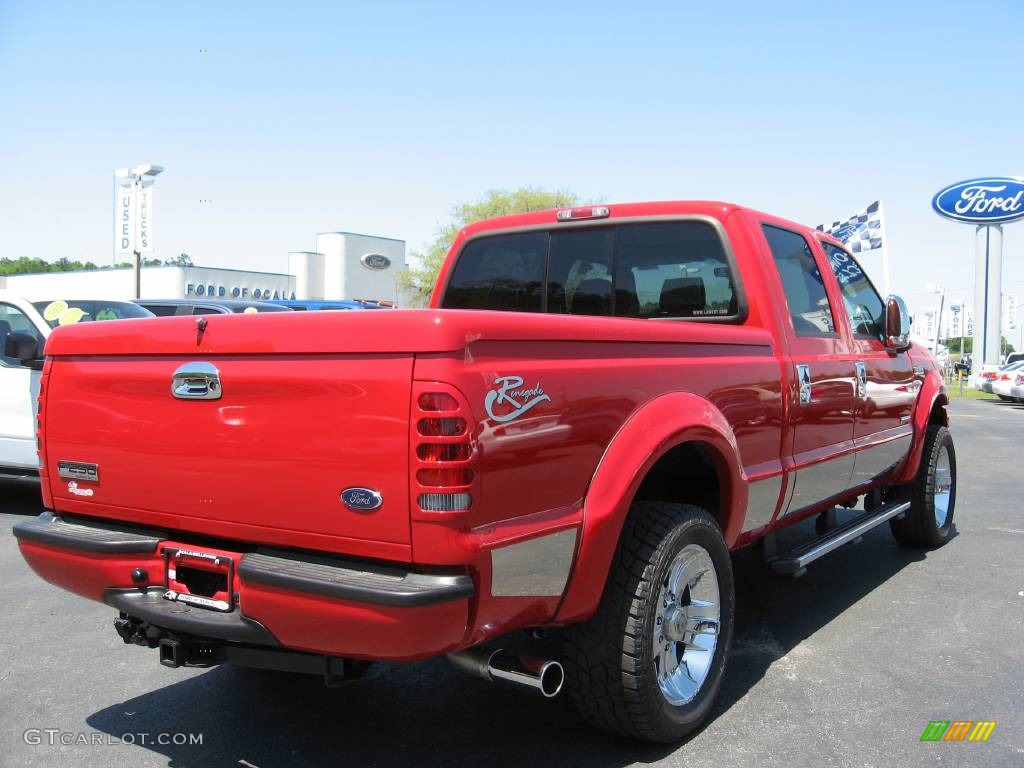 2007 F250 Super Duty XLT Crew Cab 4x4 Renegade - Red Clearcoat / Black Leather photo #5