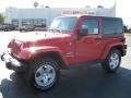 2011 Flame Red Jeep Wrangler Sahara 4x4  photo #1