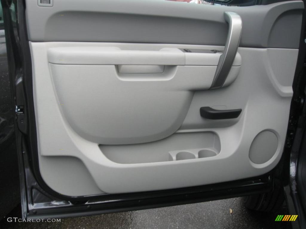 2011 GMC Sierra 2500HD Work Truck Regular Cab 4x4 Dark Titanium Door Panel Photo #38501551