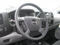 Dark Titanium 2011 GMC Sierra 2500HD Work Truck Regular Cab 4x4 Steering Wheel