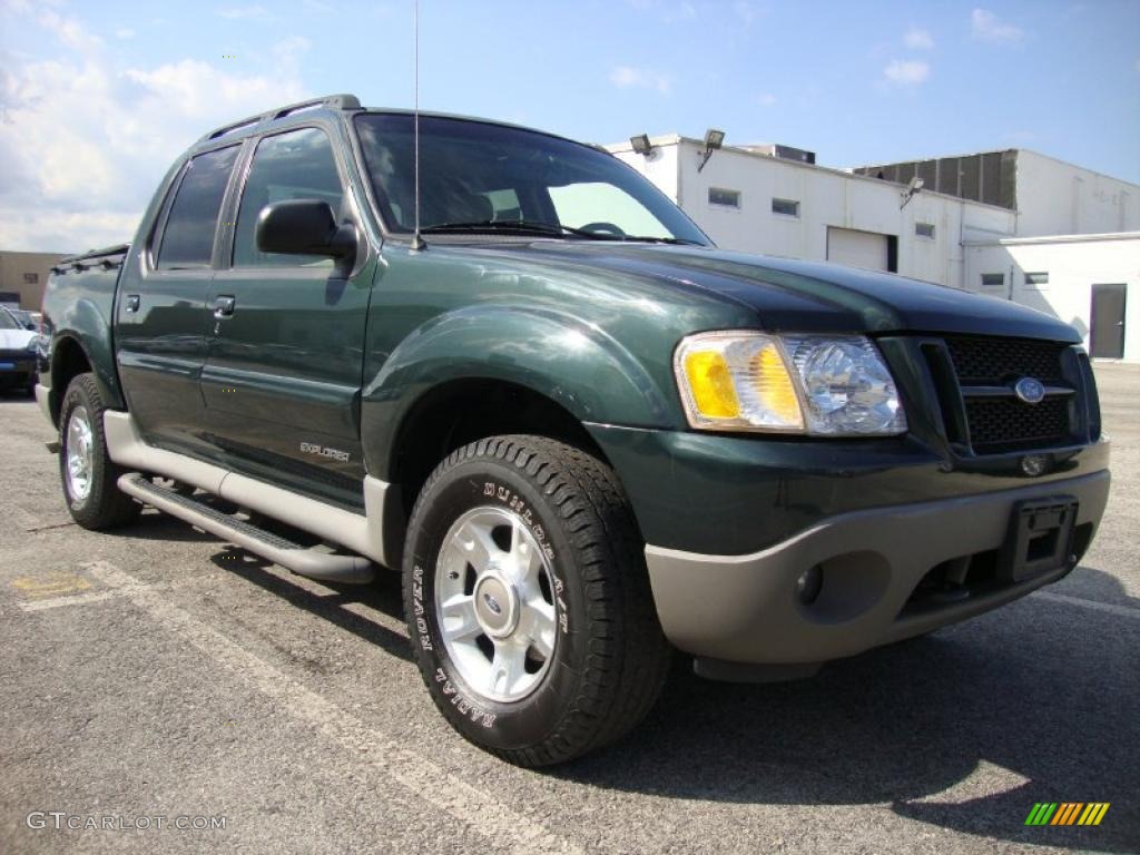 Aspen Green Metallic 2002 Ford Explorer Sport Trac 4x4 Exterior Photo #38501936