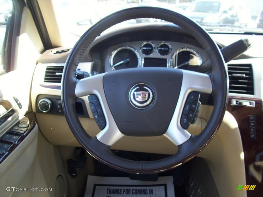 2011 Cadillac Escalade ESV Premium AWD Cashmere/Cocoa Steering Wheel Photo #38504271