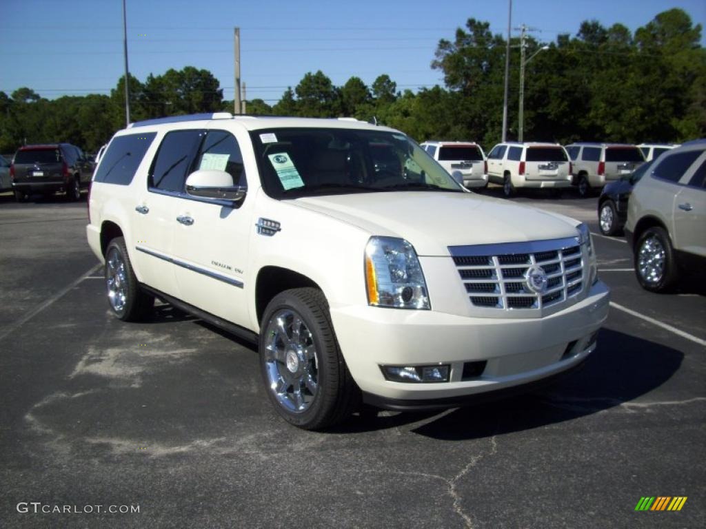 White Diamond Tricoat 2011 Cadillac Escalade ESV Premium AWD Exterior Photo #38504343