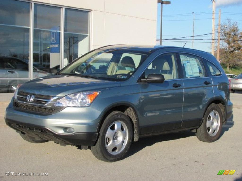 2010 CR-V LX AWD - Opal Sage Metallic / Ivory photo #2