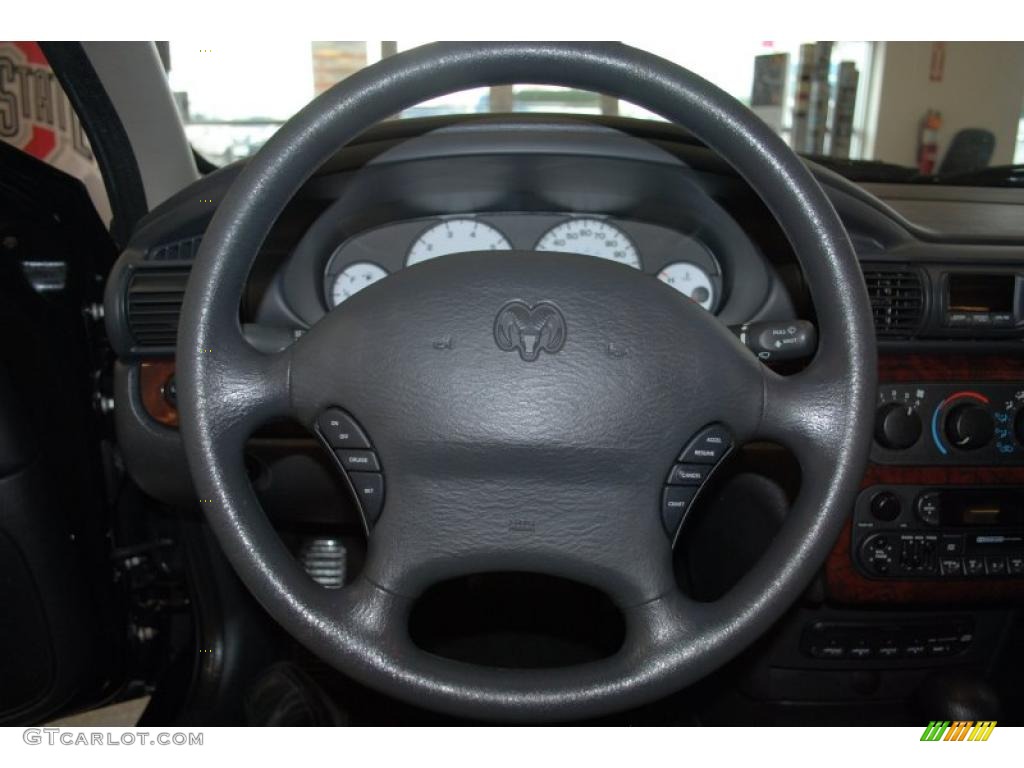 2001 Dodge Stratus SE Sedan Dark Slate Gray Steering Wheel Photo #38504603