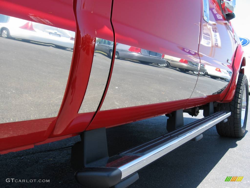 2007 F250 Super Duty XLT Crew Cab 4x4 Renegade - Red Clearcoat / Black Leather photo #13