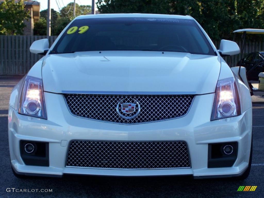 2009 CTS -V Sedan - White Diamond Tri-Coat / Ebony photo #2