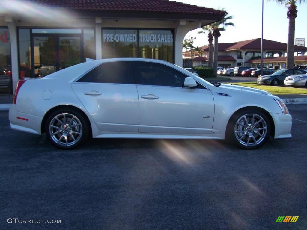 2009 CTS -V Sedan - White Diamond Tri-Coat / Ebony photo #4