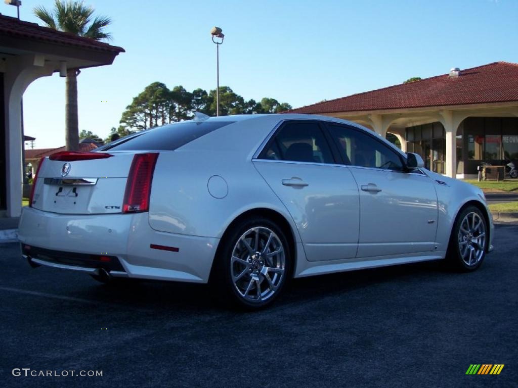 2009 CTS -V Sedan - White Diamond Tri-Coat / Ebony photo #5